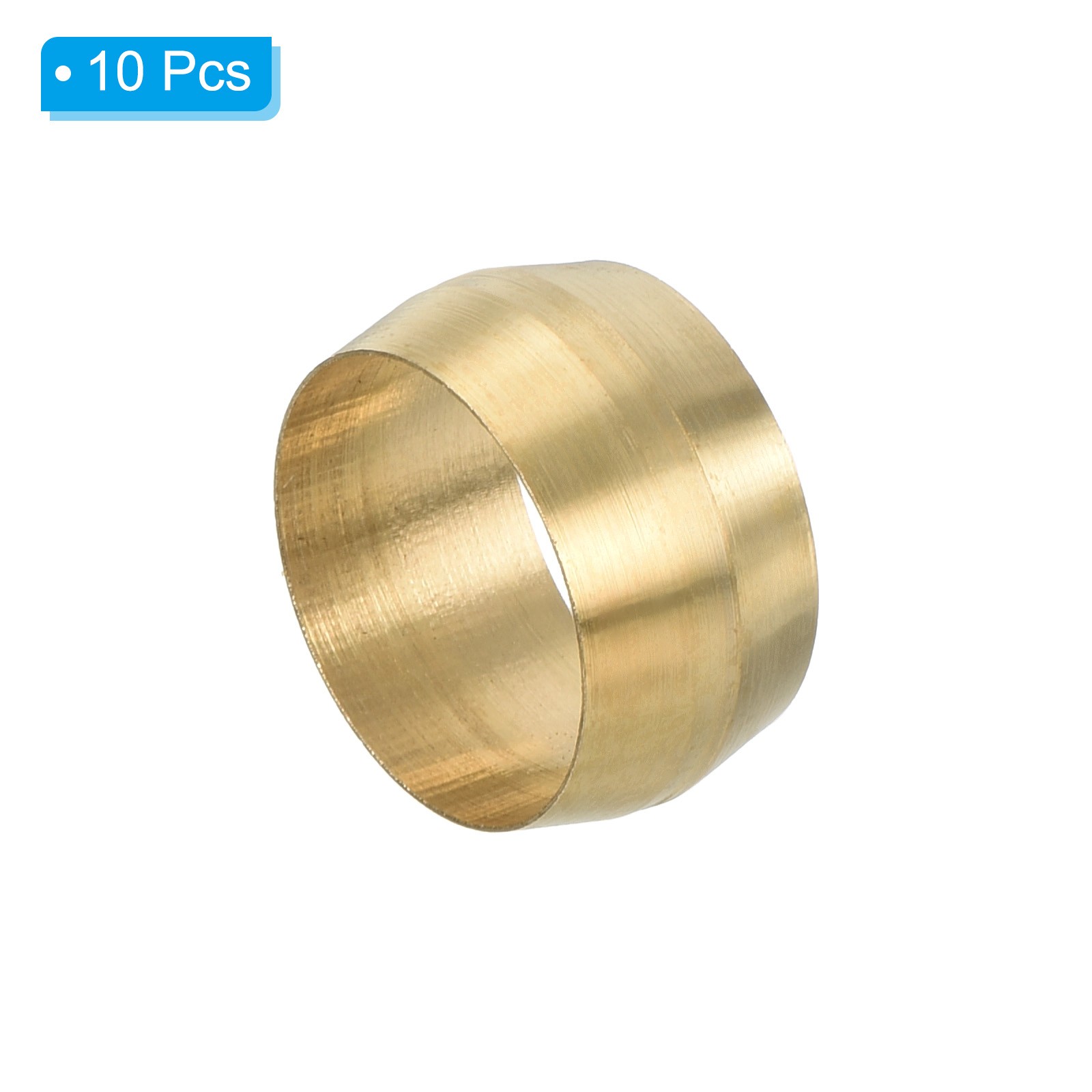 10Pcs 1/2″ ID Tube Sleeve Ferrules Brass Compression Fitting Assortment Kit
