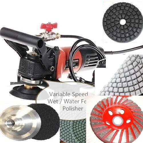 5″ Wet dry Polisher 22 Polish Pad 2 Grinding cup granite grout concrete mortor
