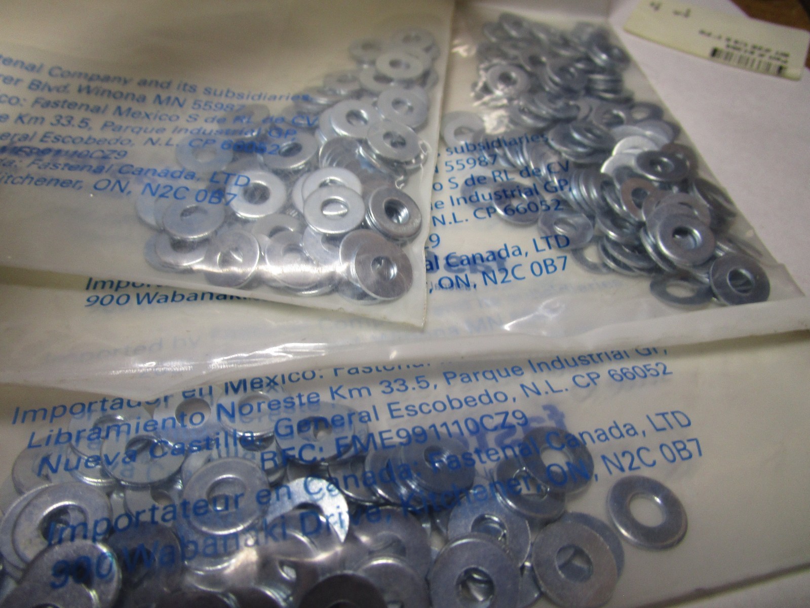 #8 x 0.438″ OD Low Carbon Zinc Finish Steel SAE Gen Purpose Flat Washer QTY 300