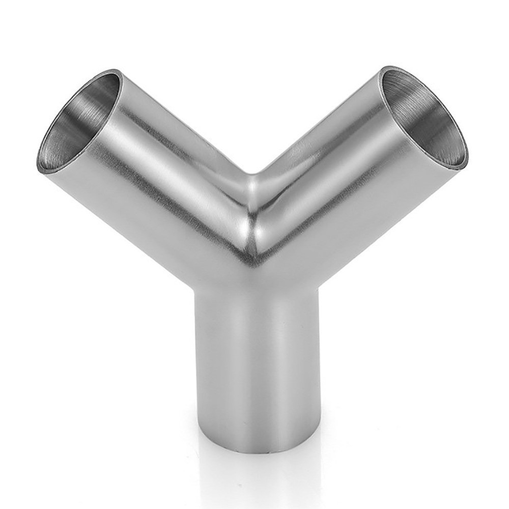 Tube O.D 12.7mm-108mm A2 Stainless Steel Equal Tee Y Sanitary Weld Pipe Fitting