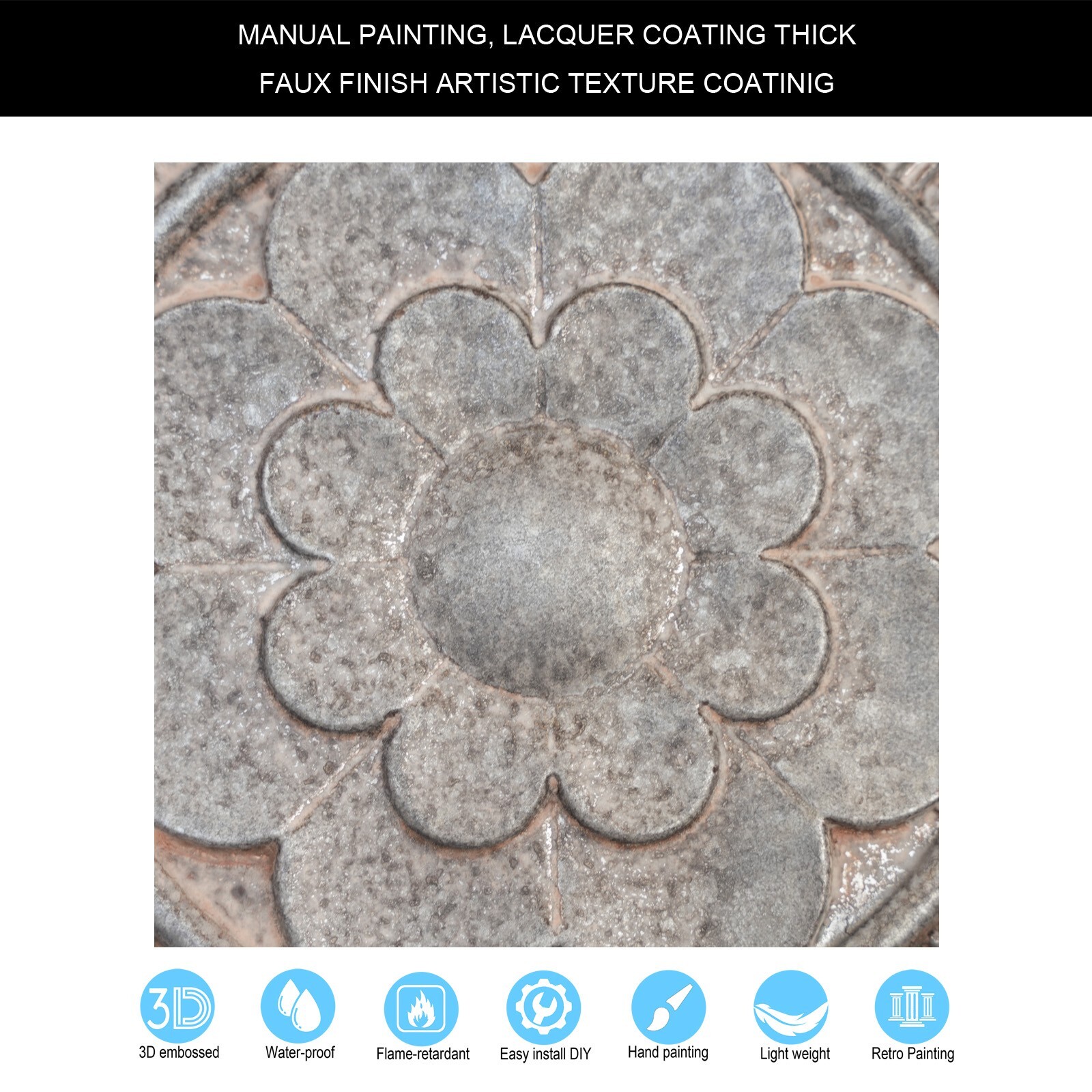 Tin Ceiling Tiles Nail up Easy to Install PVC Panels PL08 Weathered iron 10pcs