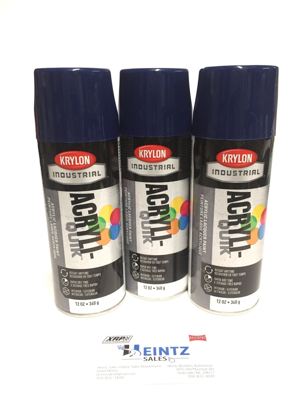 Krylon Acryli-Quik Regal BLUE(3)Acrylic Lacquer Paint-Recoat/Interior/ Exterior