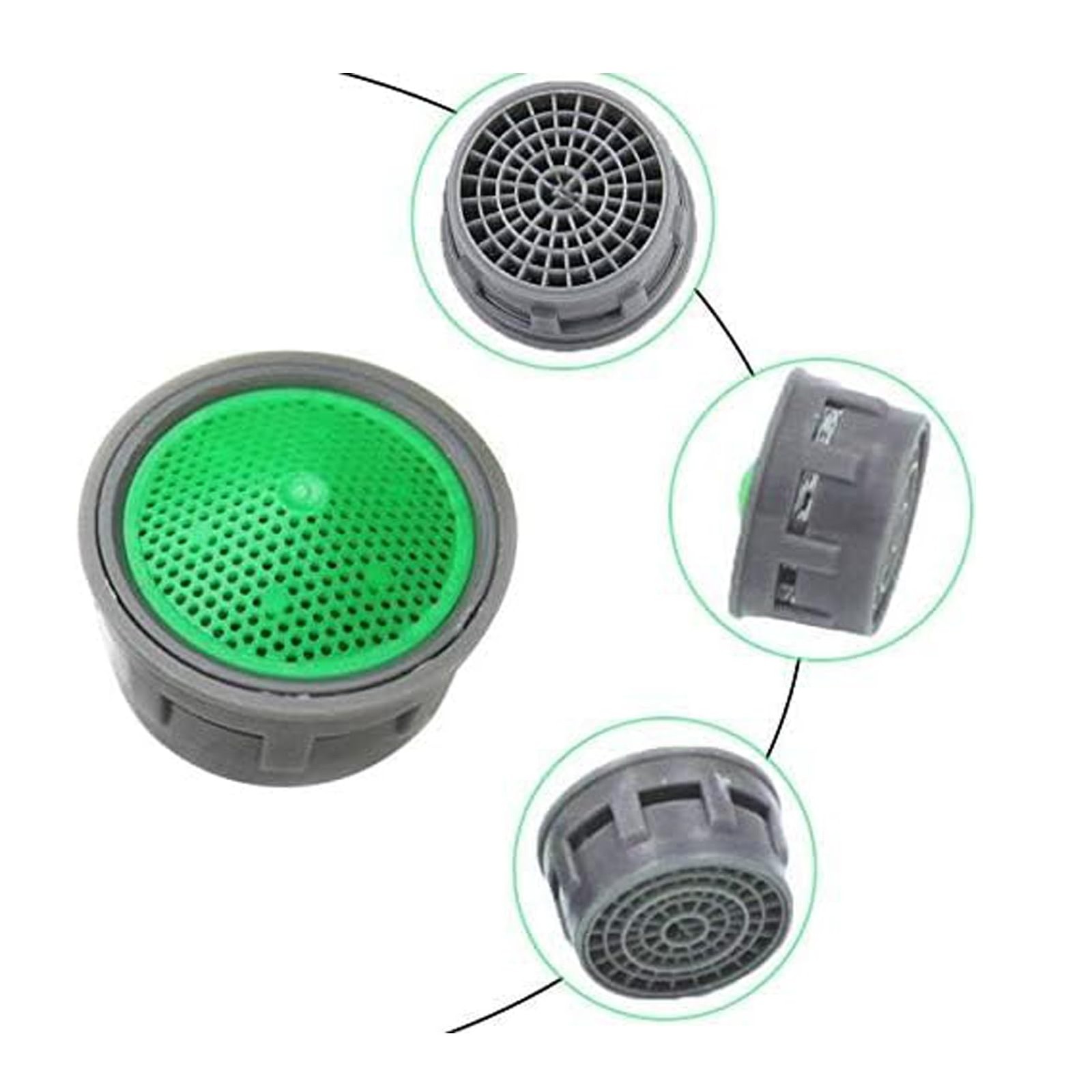 GRUKFE Faucet Aerator, 1.5 GPM Flow Restrictor Insert, Bathroom Sink Chrome