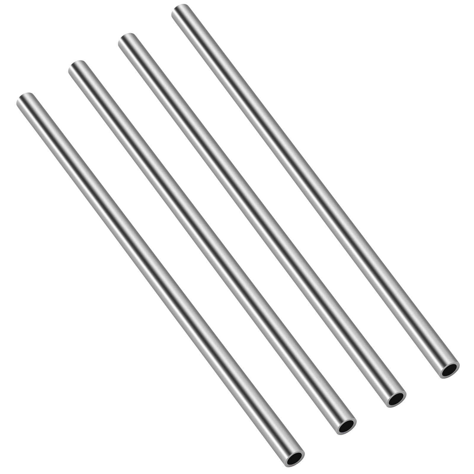 6mm OD Round Metal Pipe, 304 Stainless Steel Tubing, 305mm OD, Silver
