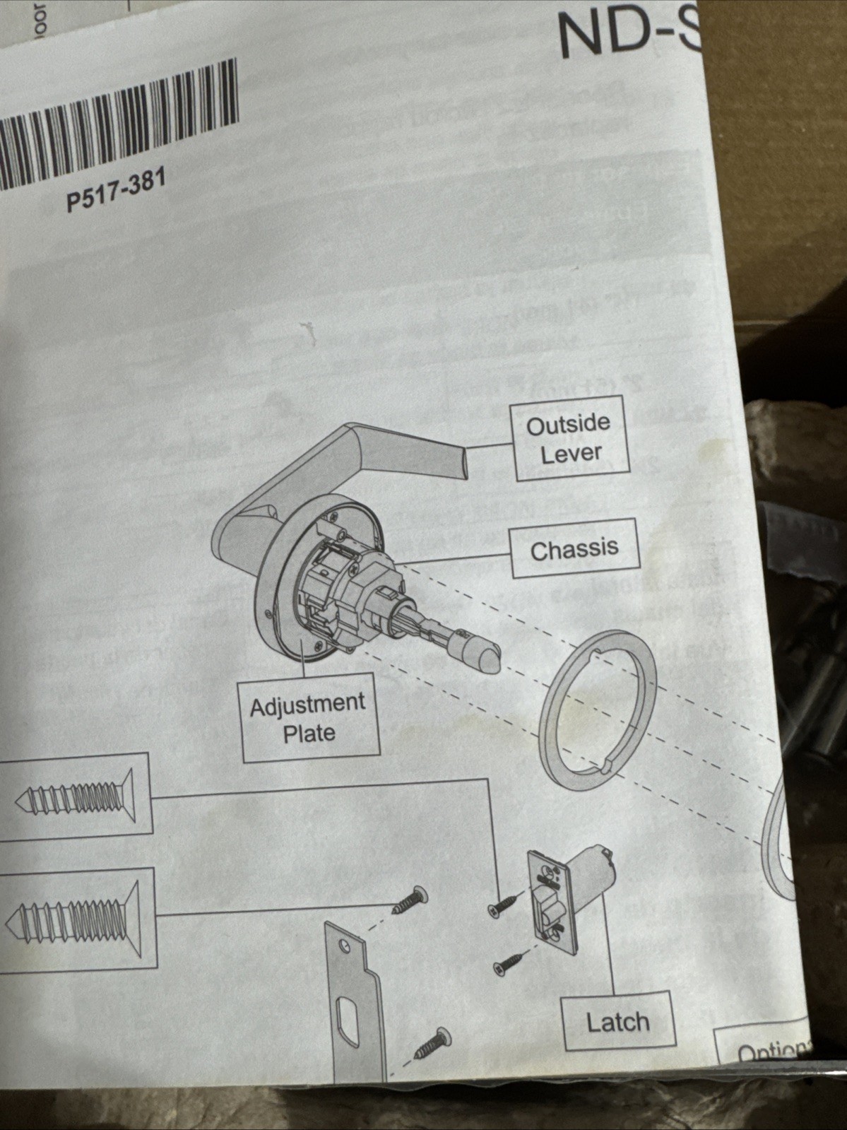SCHLAGE Entrance/Office Lock ND50P6D RHO 626 C123
