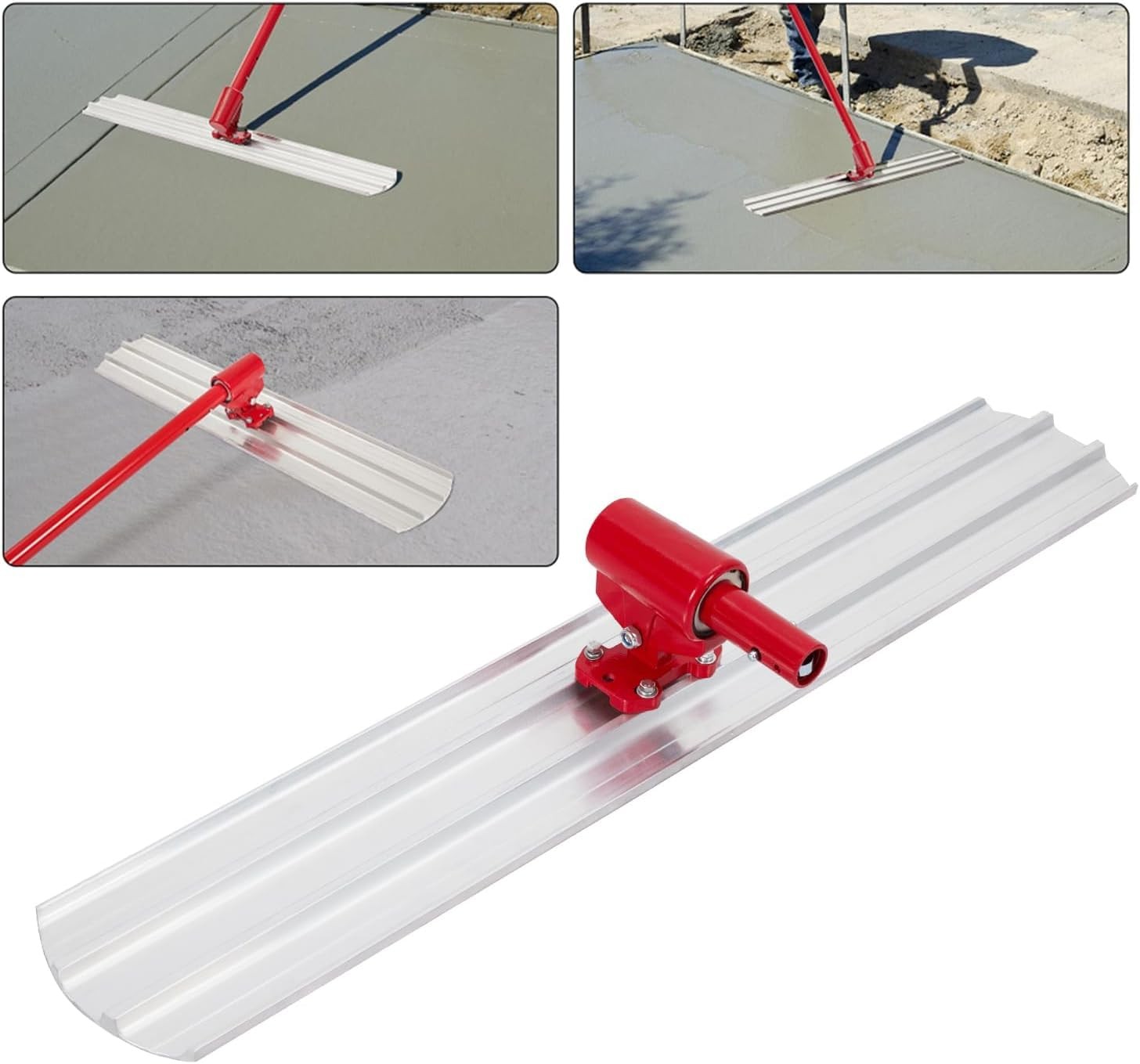 36/48 Inch Concrete Float Kit Aluminum Alloy Bull Float w/ 4 Handles & Bag