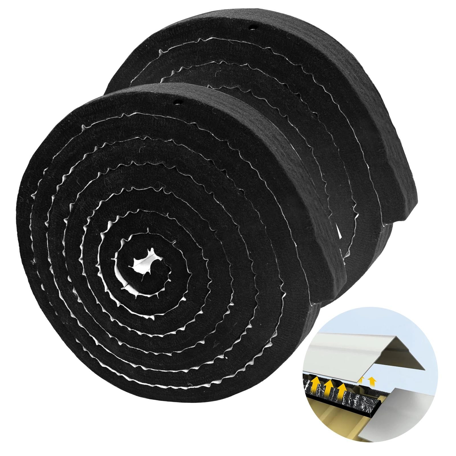 2PCS Metal Roofing Felt Closure Strips, Universal Vented Ridge Material Panel…