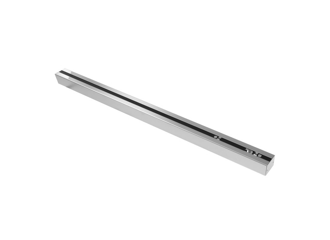 FHC L36″ W1-7/8″ H1-5/8″ Narrow Width Single Header for T1/2″ Glass Polished SS