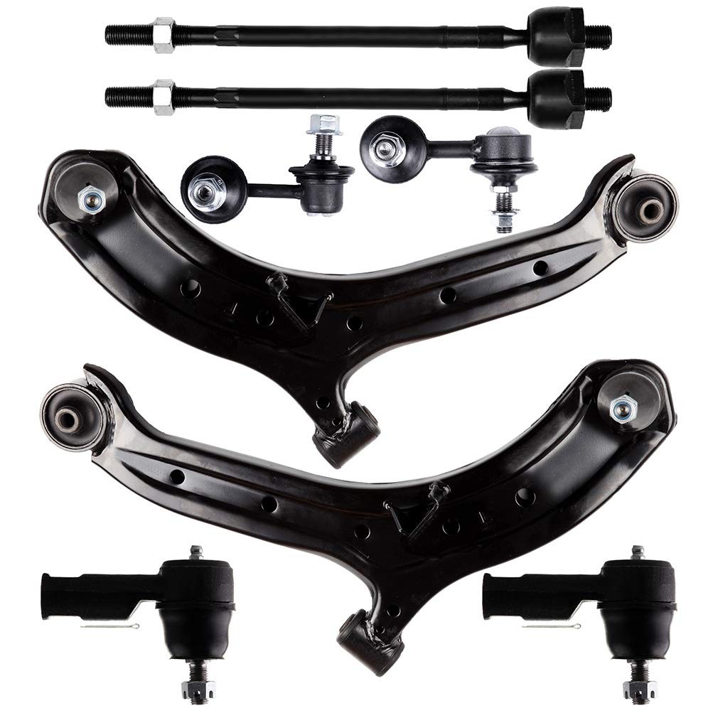 8Pc Front Suspension Kit Control Arm Ball Joint Tie Rod Sway Bar Hyundai Accent