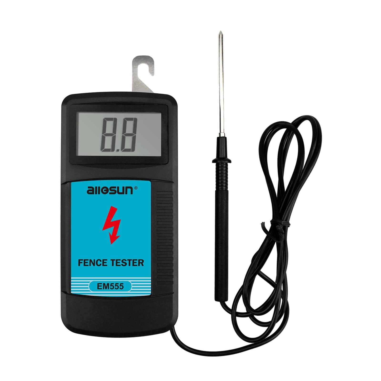 ALLOSUN Electric Fence Tester Fault Finder 8.50”(W)*4.60”(D)*1.97”(H), Blue