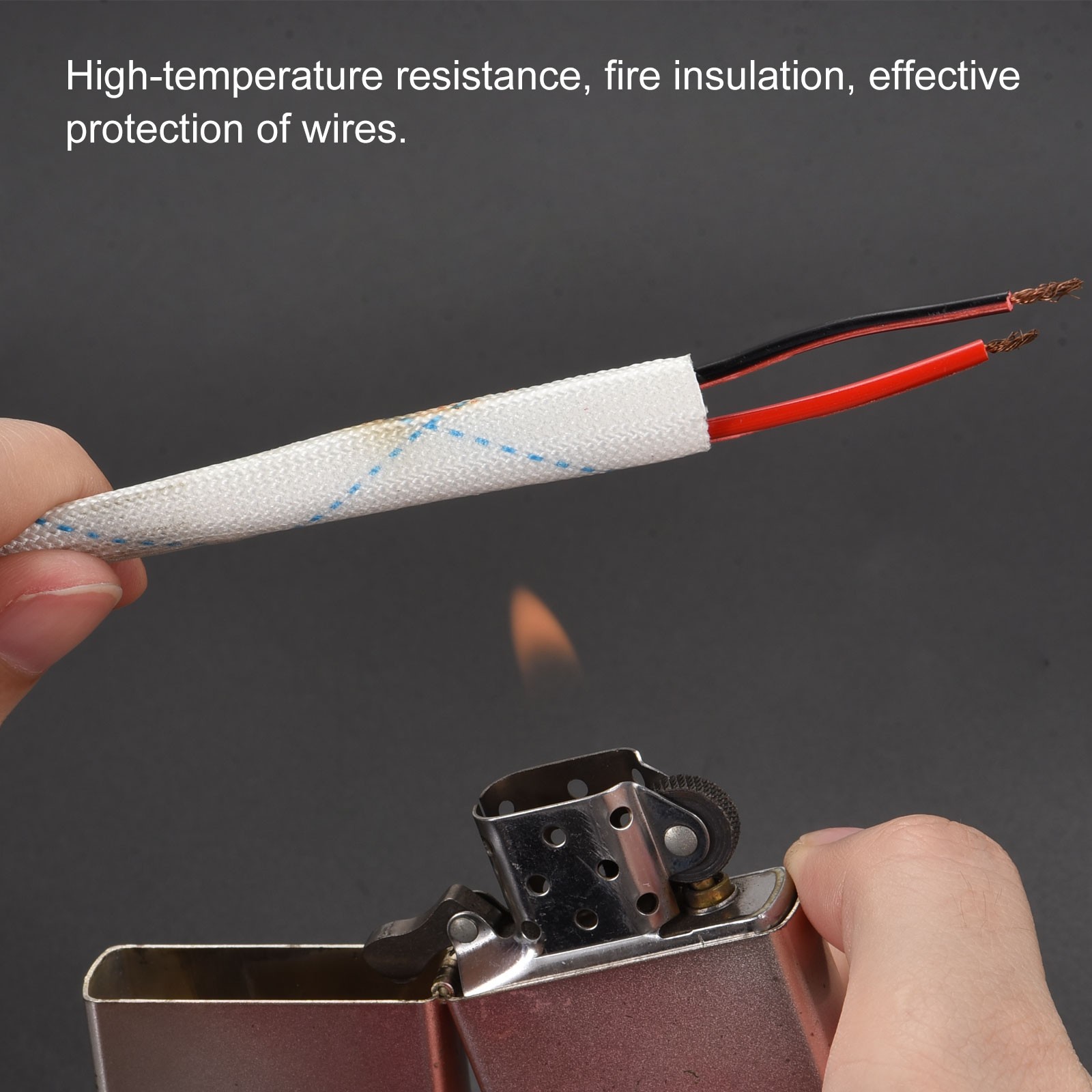 Fiberglass Sleeve Insulation Tube,4mm/0.16inch IDx1m/3.28ft for Cable Wire,4pcs