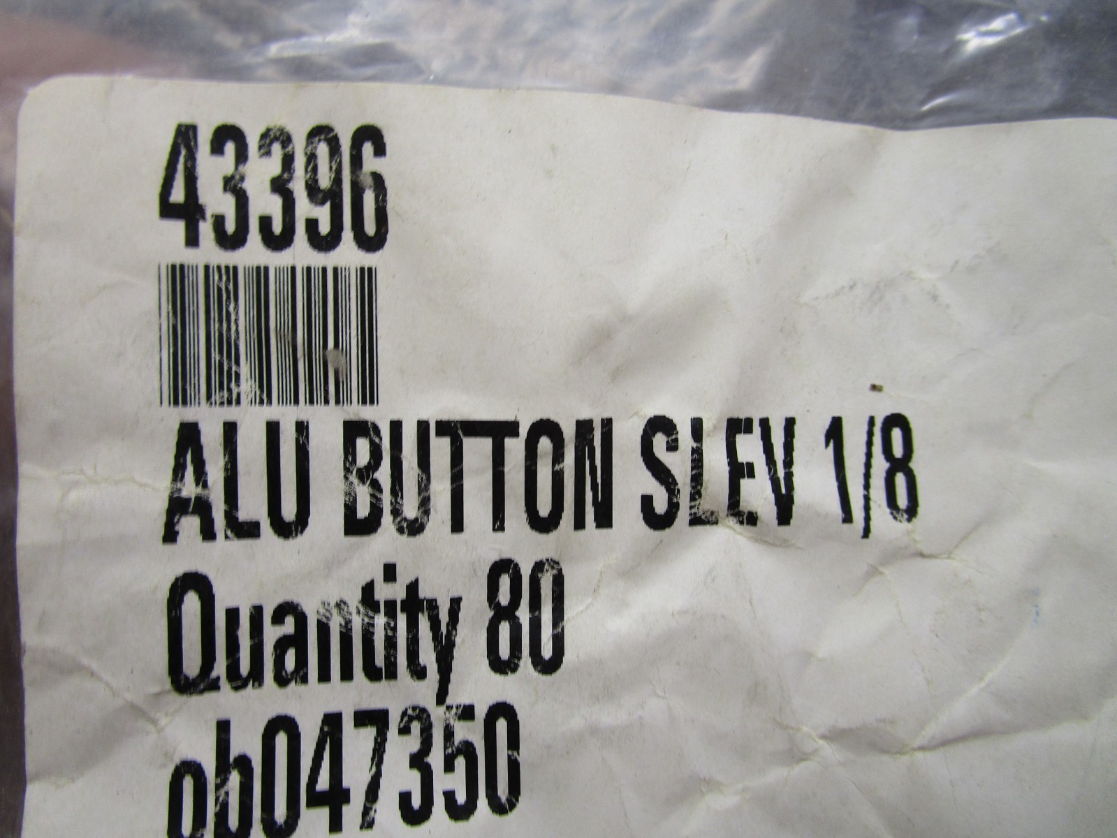 1/8″ x 5/16″ Aluminum Button Sleeve QTY 80