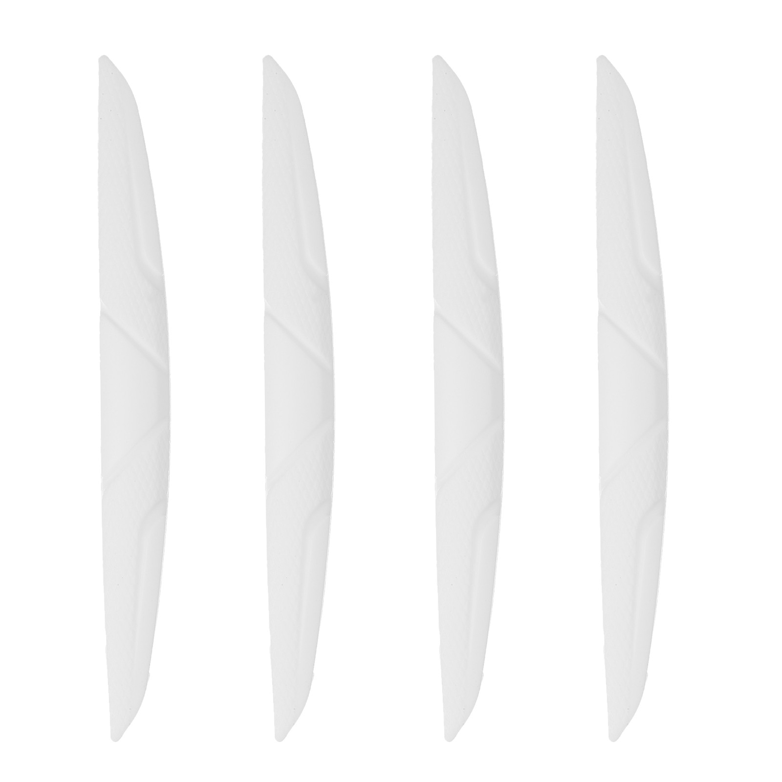 4pcs Car Door Edge Guards Protectors Silicone Side Door Edge Trim Strip White