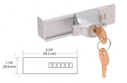 CRL TDK7AKA Aluminum Stick-On Showcase Lock – Keyed Alike Satin Anodized