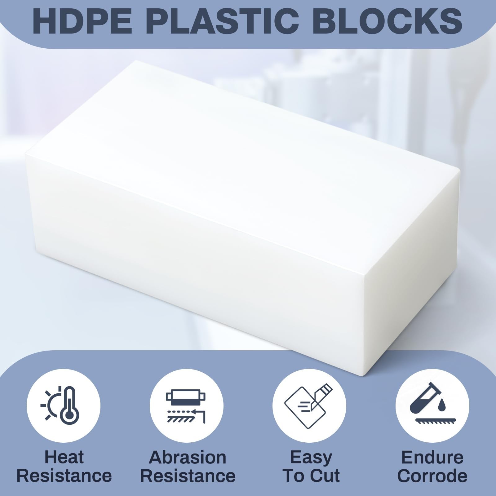 Colingmill 6 Pcs Hdpe Plastic Block 2″ x 3″ x 6″, Polyethylene Solid Plastic …