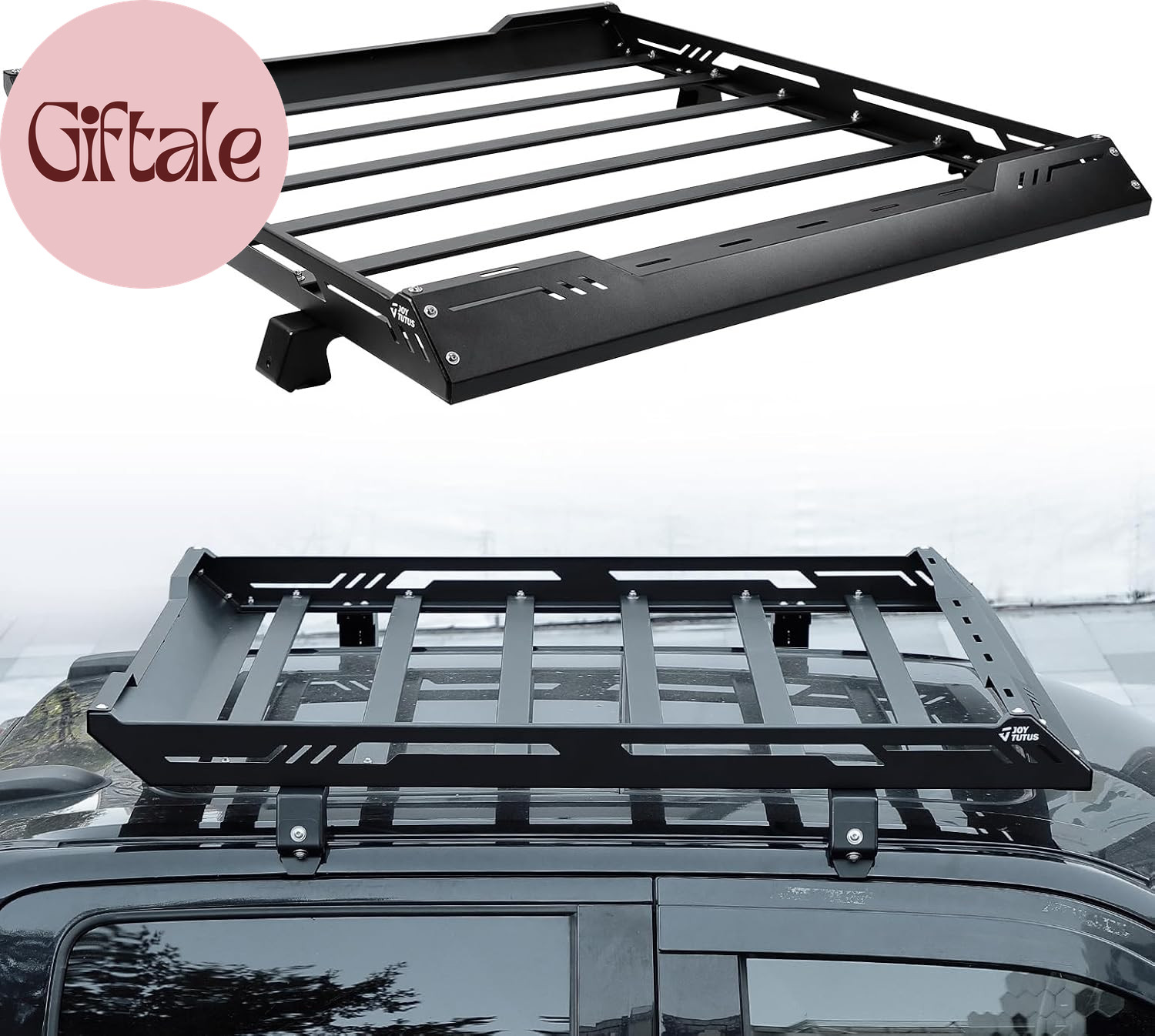 Roof Rack Basket Cargo Carrier for 2021-2026 Ford F150 Crew Cab