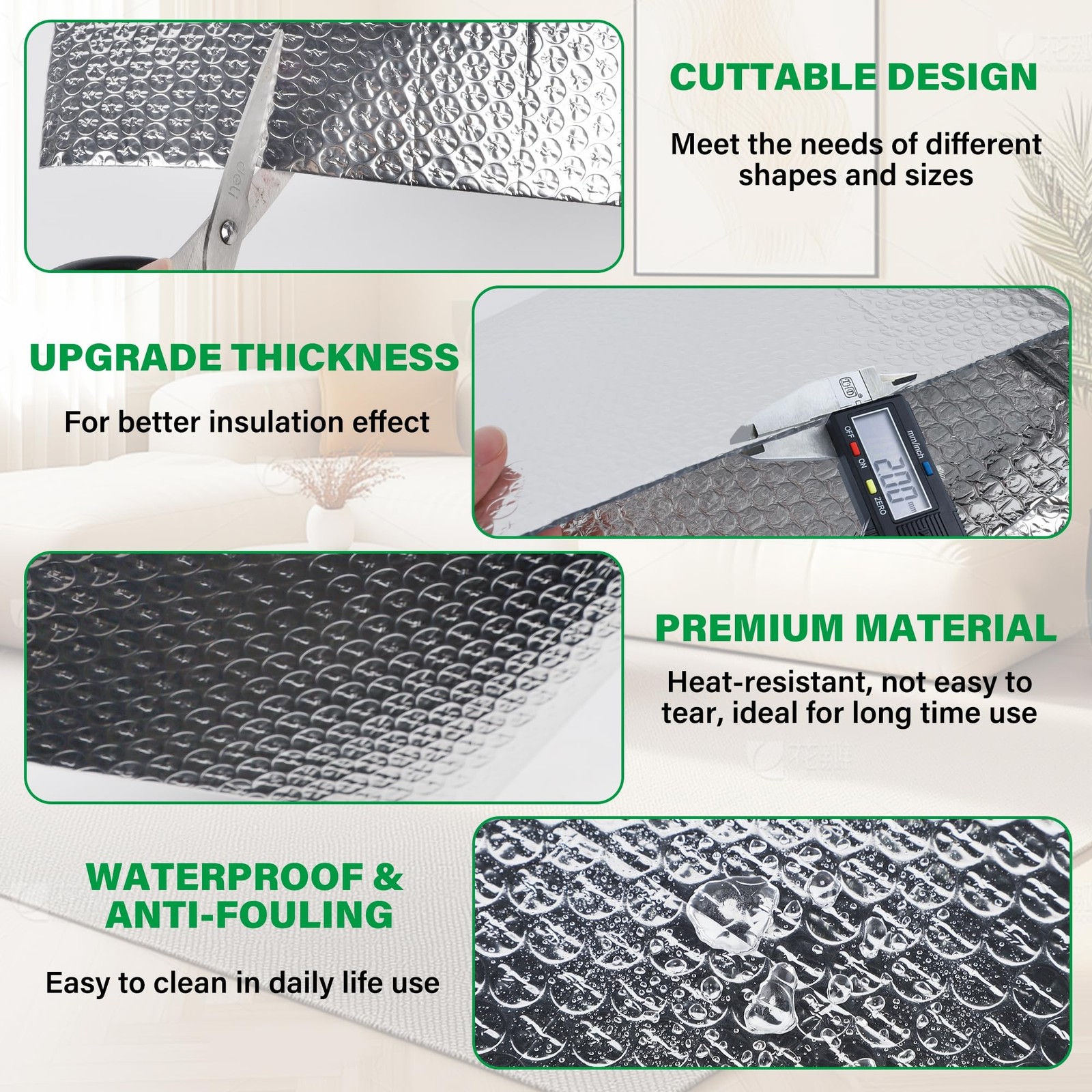 Window Insulation Roll 48IN X 10FT Reflective Aluminum Foil – Blocks Heat