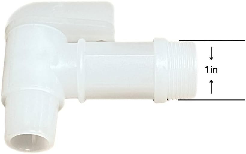 White Plastic Drum Faucet – 3/4″ Polyethylene Replacement Spigot for Water an…