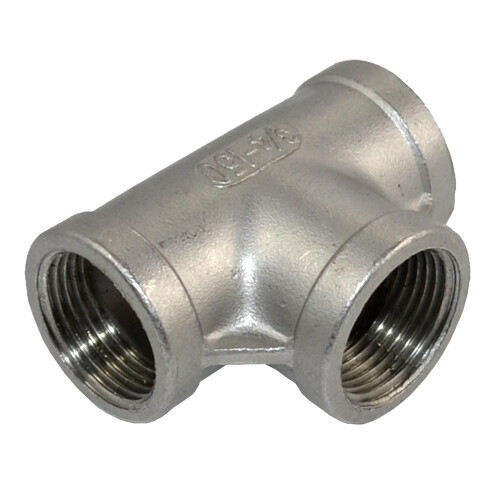 3/4″ 3/4 inch NPT Tee T 3 way Female Thread Pipe Fitting Stainless Steel SS 304