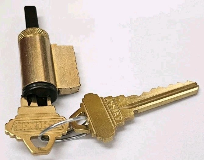 Schlage Lever Cylinder 716 Finish SC4 Keyway 6 Pin Keyed 6, 2 Keys New