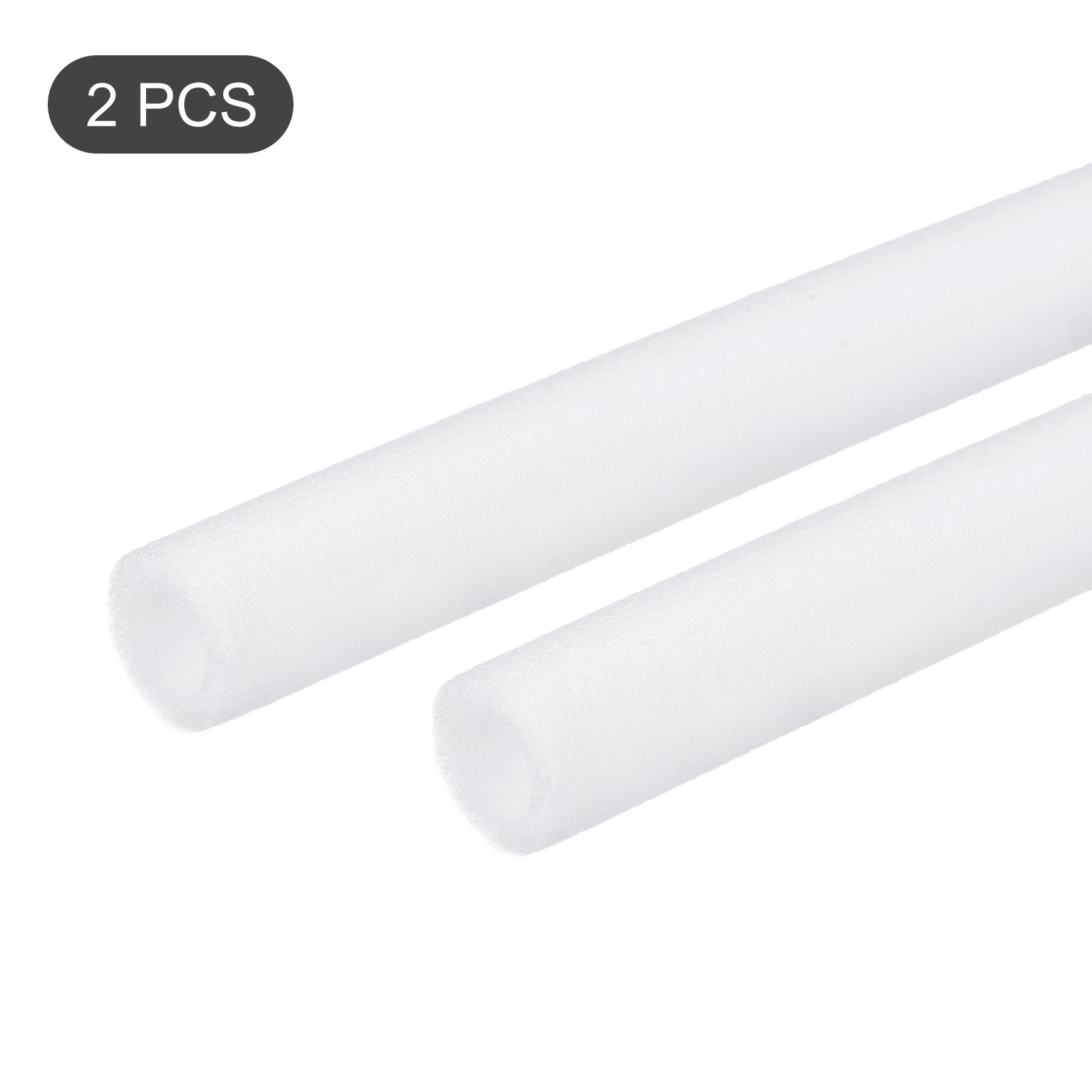 Pack of 2,Foam Tube Sponge Protective Sleeve Heat 20x30mm/0.8″ ID 1.2″ OD White