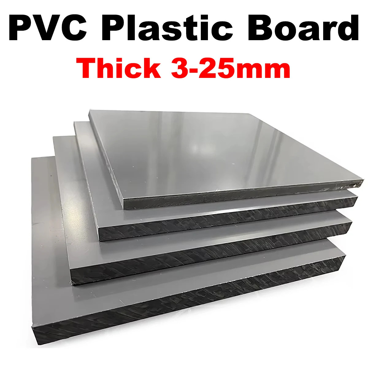Gray PVC Plastic Board Hard Plate Engineering Polyvinyl Chloride Plastic Sheet