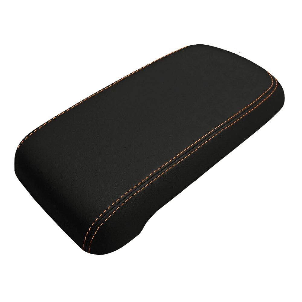 Console Armrest Cover Leather Orange Stitch for Colorado 2015-2019 CHE-COL-1519