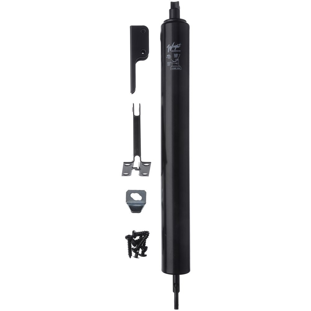 Wright Products Standard Duty Pneumatic Screen Door Closer , Black Finish