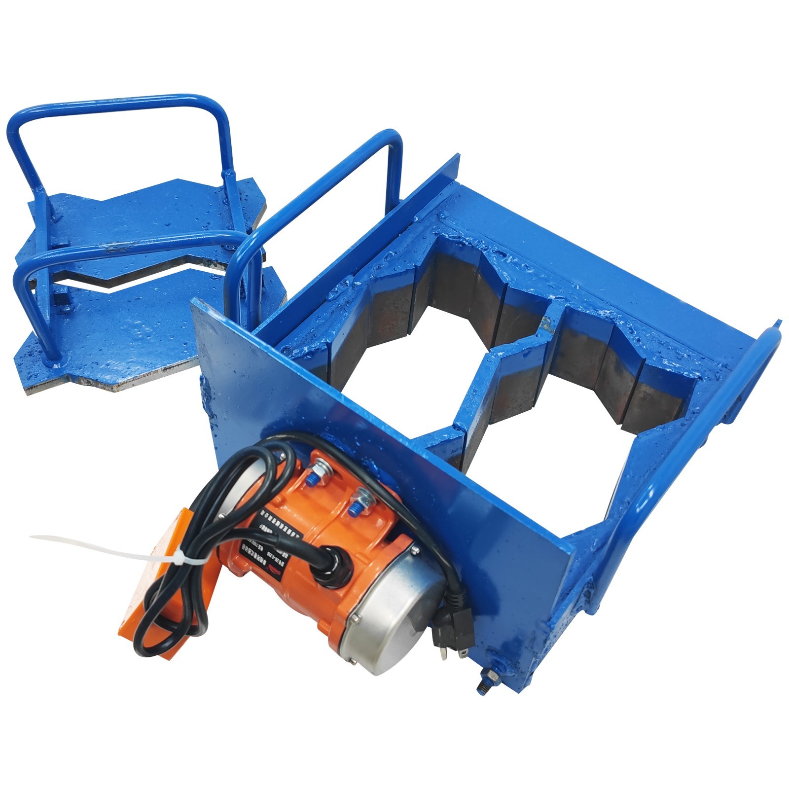 110V Manual Hollow Soil Block Brick Molding Machine Paving Brick Maker Two Holes