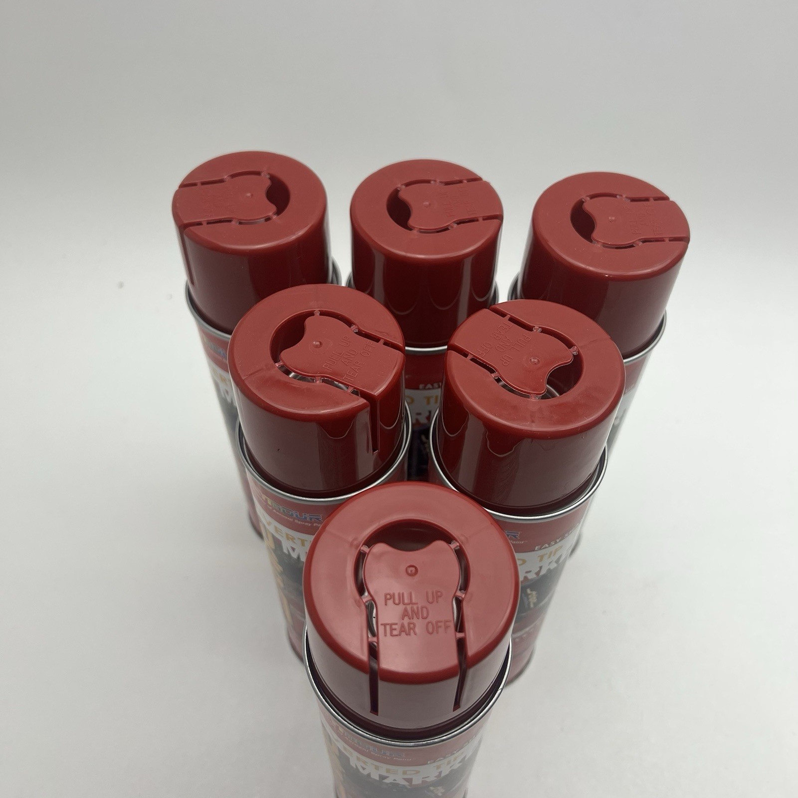 6 Cans Seymour Red Marking Paint ( 17 oz. ) SAFE For Grass APWA Color Standards