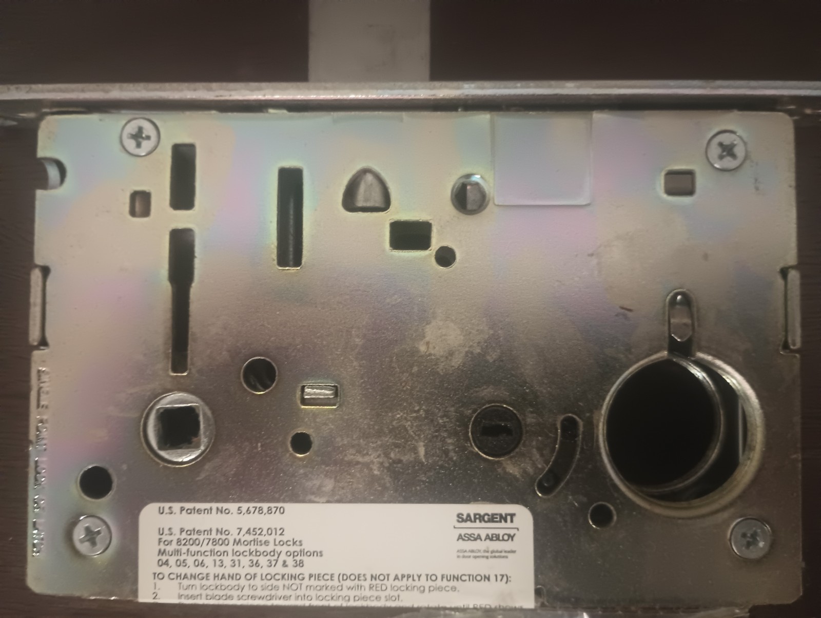 NEW Sargent WBS 8224 LN L 26D L 1.750 1.250 Mortise Lock **With Keys**