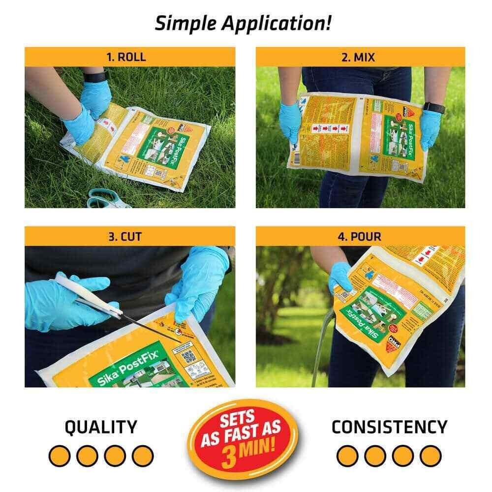 2 lb. PostFix Fence Post Mix – Mix-In-The-Bag Expanding Foam for Post Support