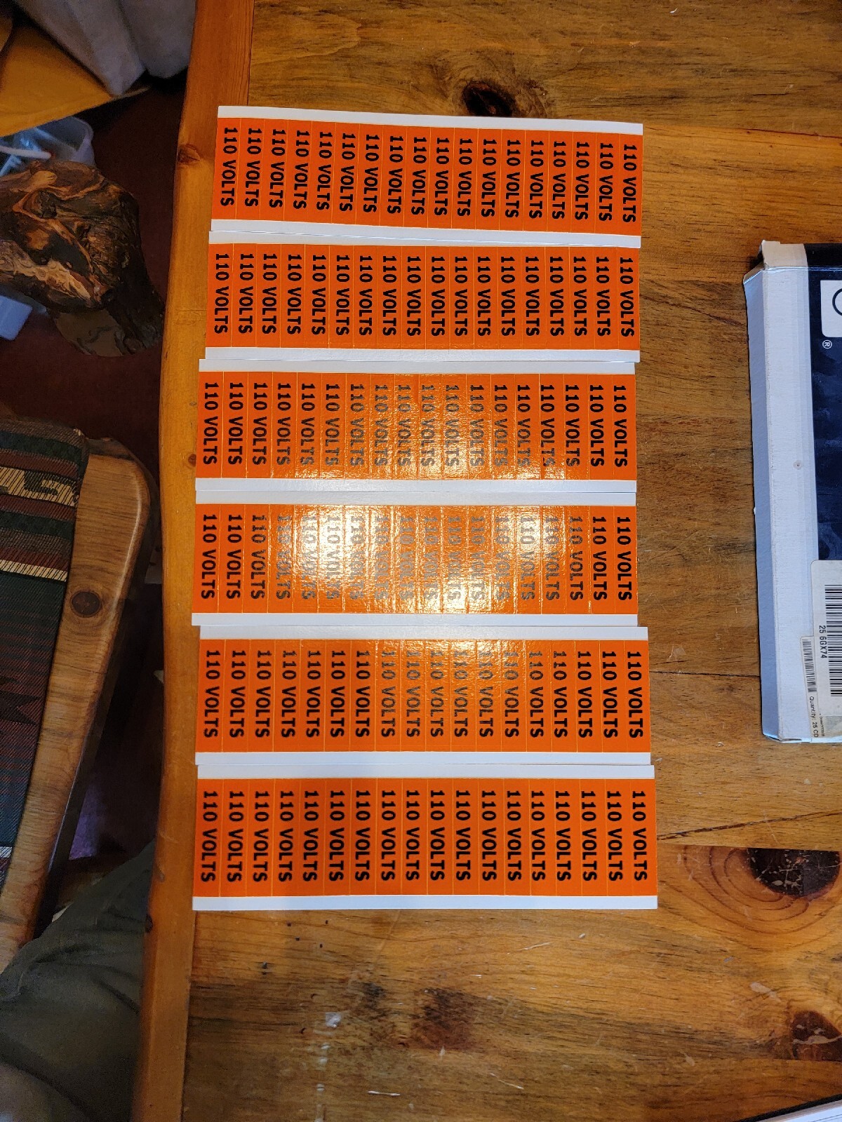 Lot Of 108 Brady Voltage & Conduit Markers 110 Volts Decals Labels #6GX74. RB