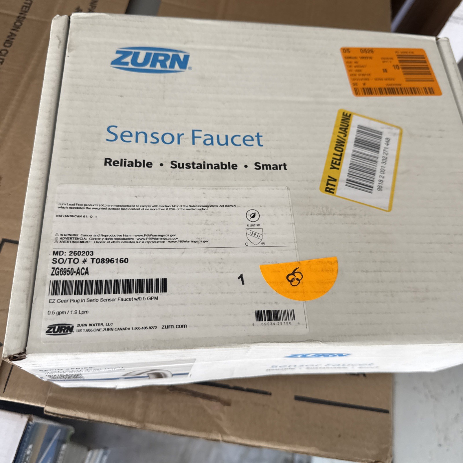 NEW Zurn ZG6950-ACA Serio Seies Sensor Faucet fast shipping