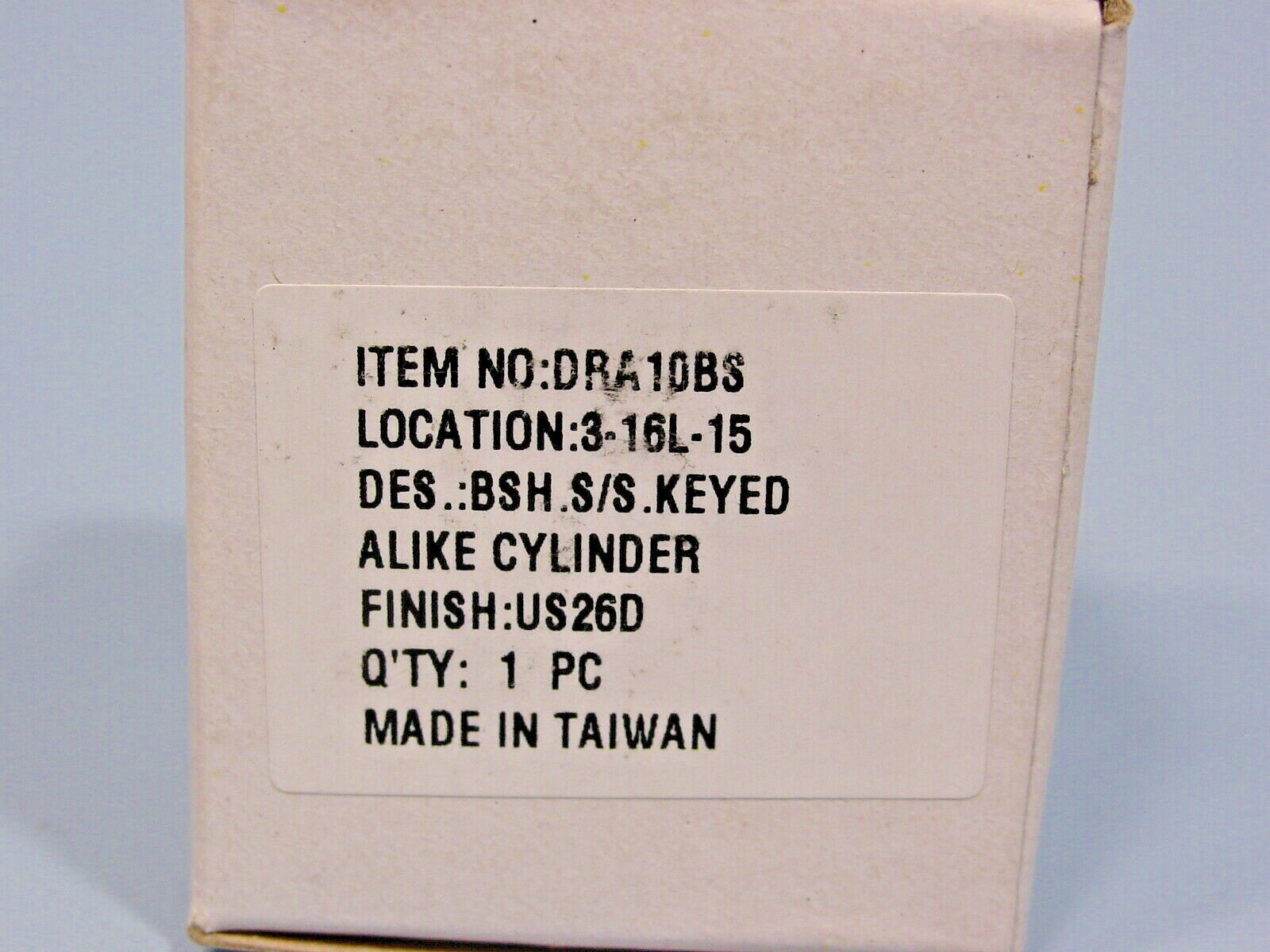 *2 CR Laurence DRA10BS Brushed SS Mortise Schlage Keyway SC1 KeyedAlike Cylinder