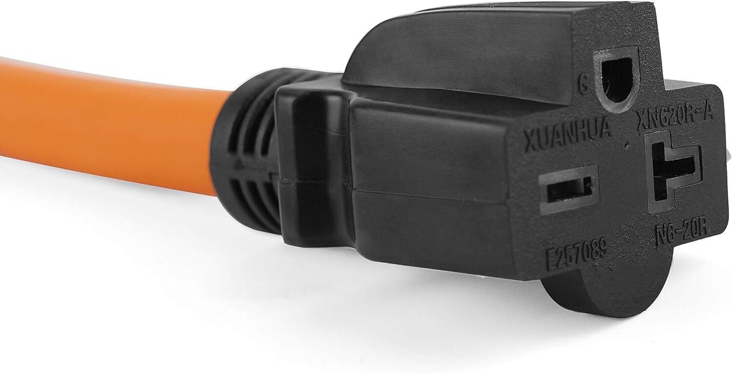1.5 FT NEMA 6-50P to 6-20R Welder Adapter Cord Electric Vehicle Charging Adapter