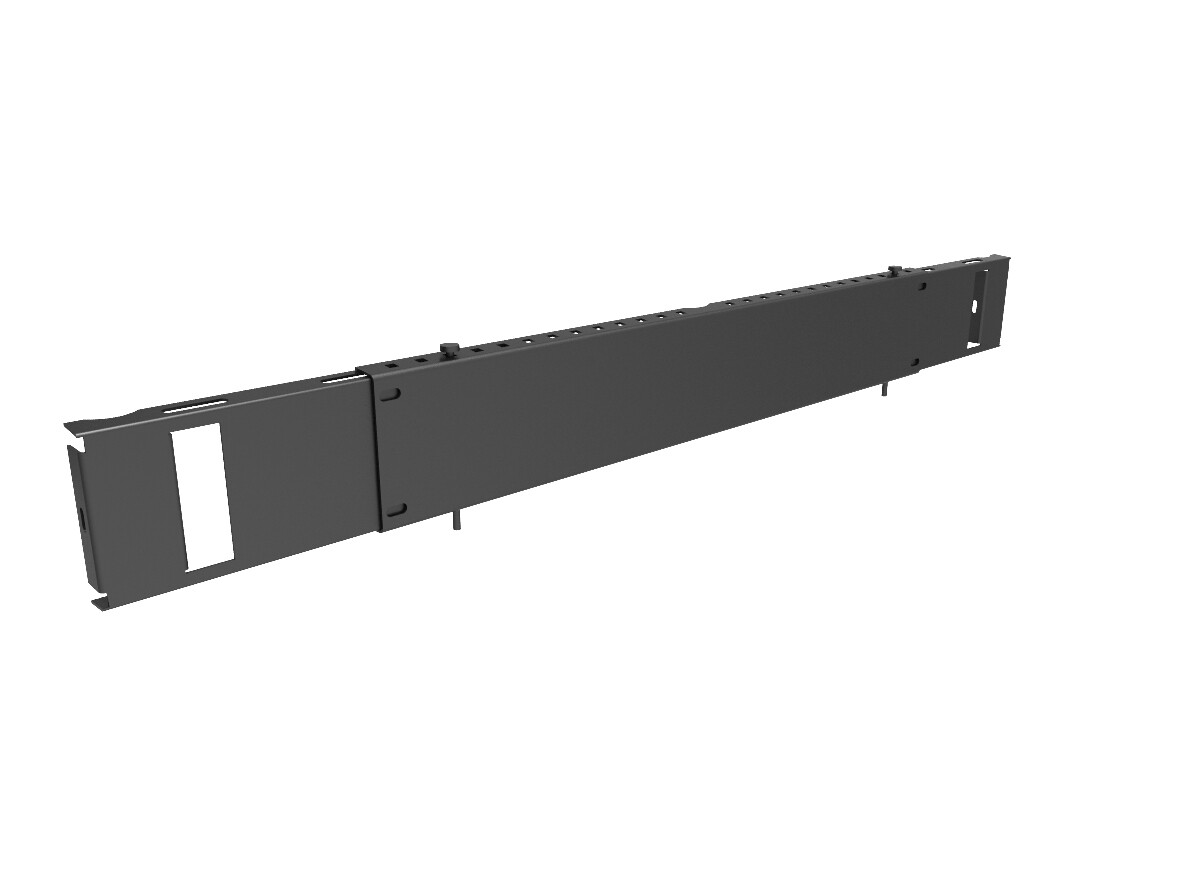 28.5-50 X 4.9 X 1″ Black Bollard Sign Frame Attachment Bracket 13118