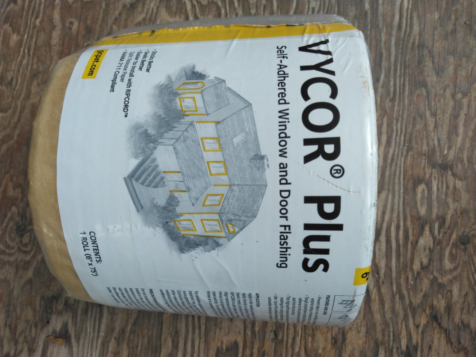 Grace Vycor Plus Self-Adhered Window and Door Flashing – 6in. – One Roll