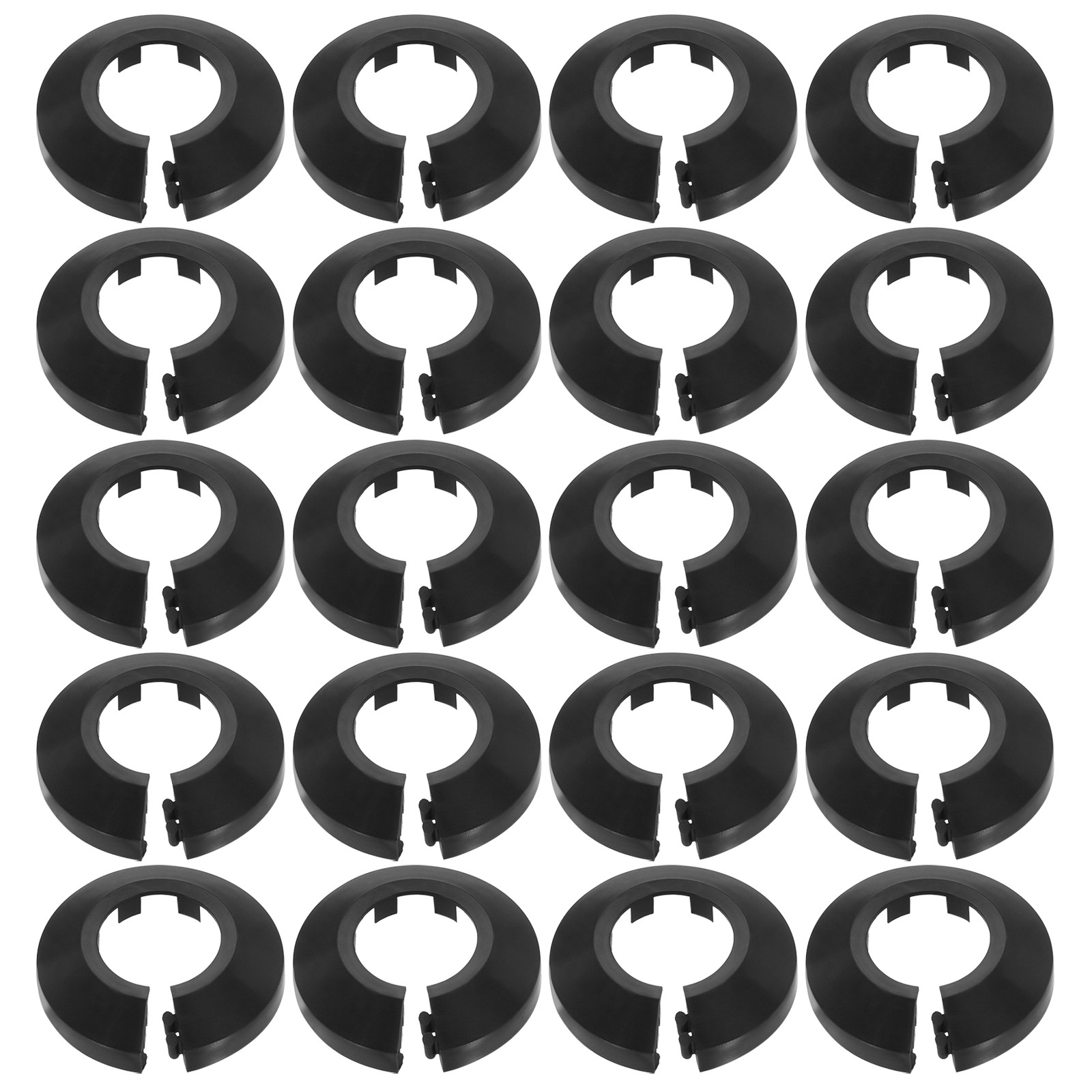 20pcs Flange Pipe Cover Decoration 0.98″ Clip-on Wall Hole Cover, Black