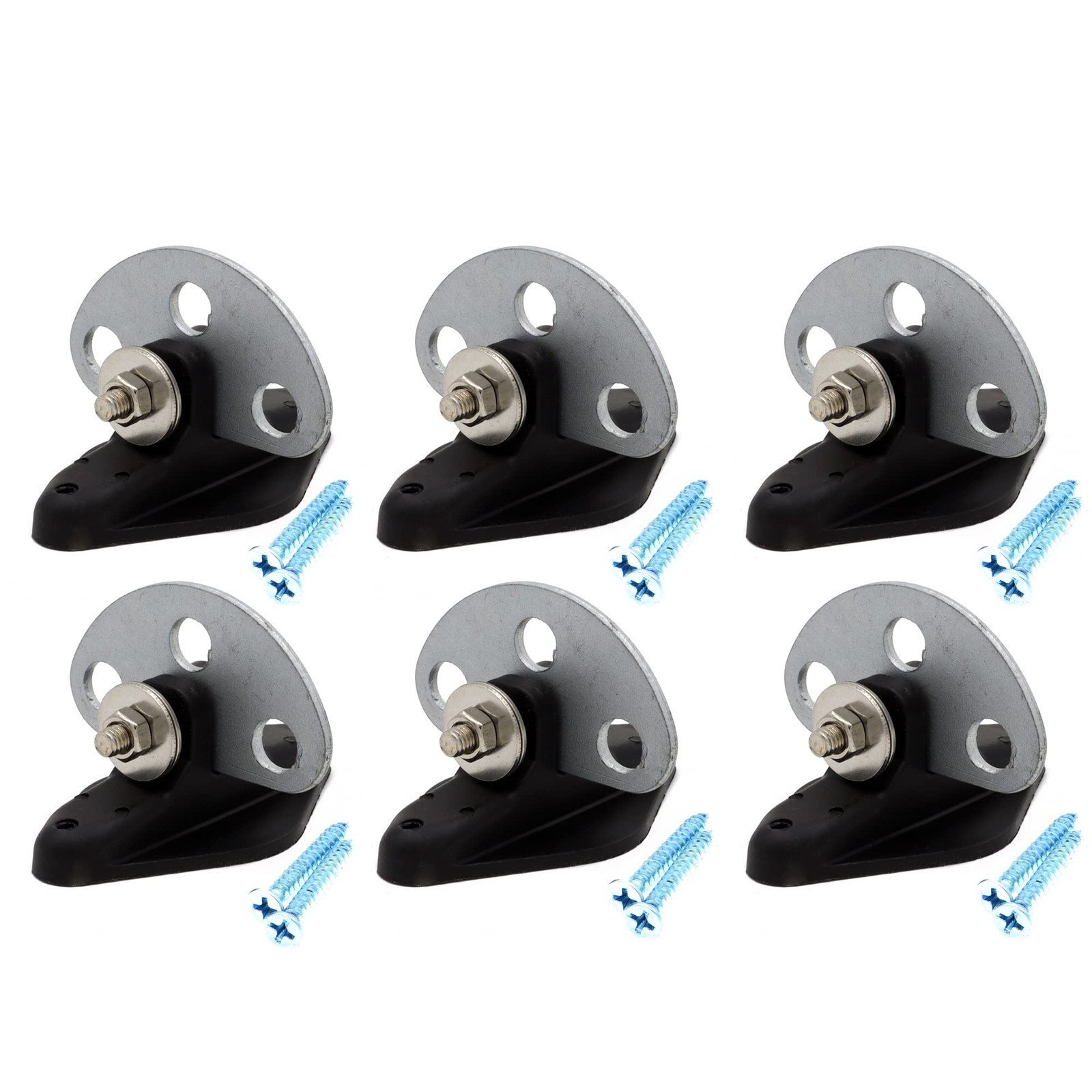 6 pcs pinlock insulators with 3 Point Gate Connector, Electric Fence End