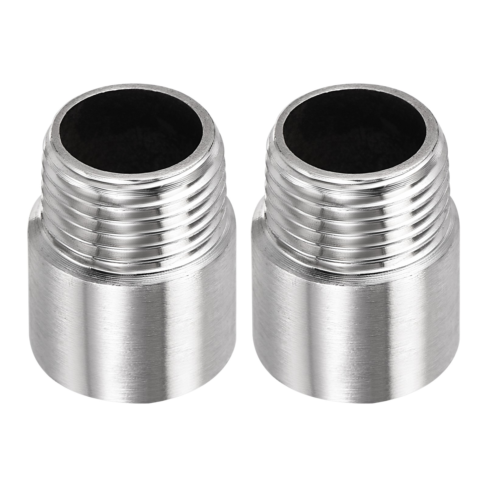 2 Pcs Shower Head Extension Arm, 1/2PT Male to 1/2PT Female(Silver Tone, 30-mm)