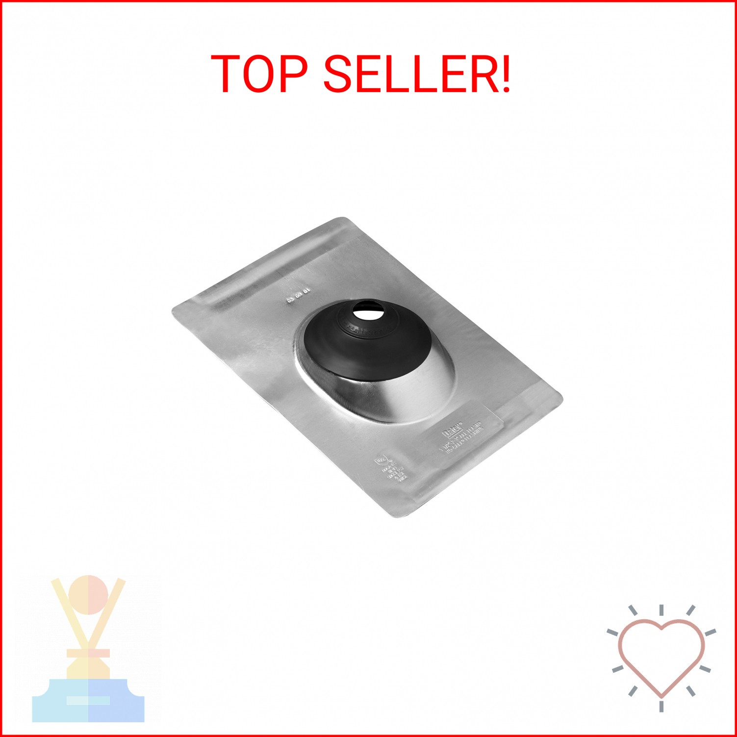 Oatey No-Calk 3 in. Galvanized Roof Pipe Flashing – 1 Each