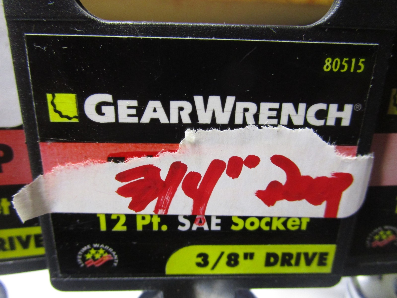 7/16″ 5/8″ 11/16″ 3/4″ and 7/8″ 12Pt 1/2″ Drive GEARWRENCH Deep Socket LOT of 5