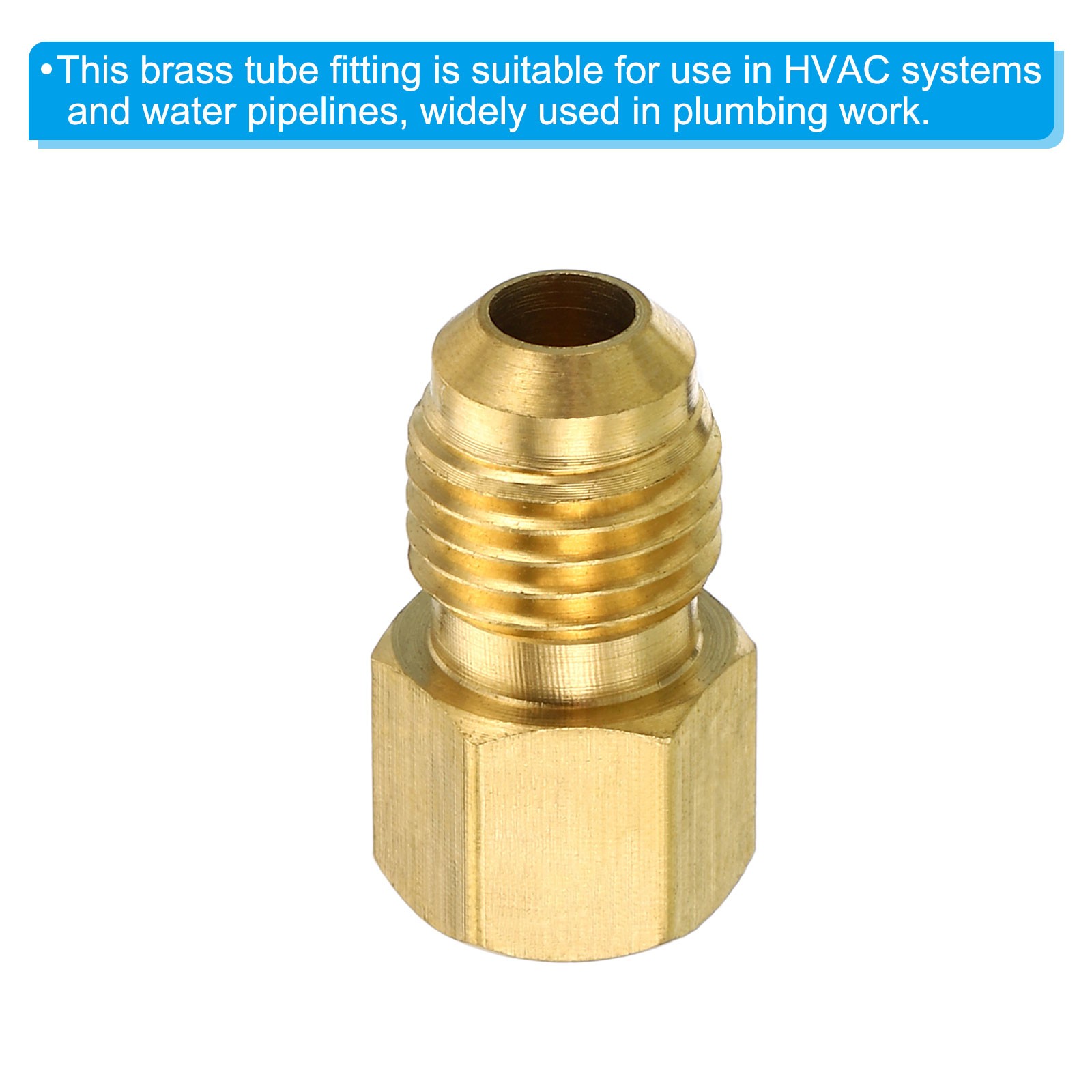 10 x Male 7/16″-20UNF Brass Flared Plug 1/4 SAE Flare Tube 45 Degree Fittings
