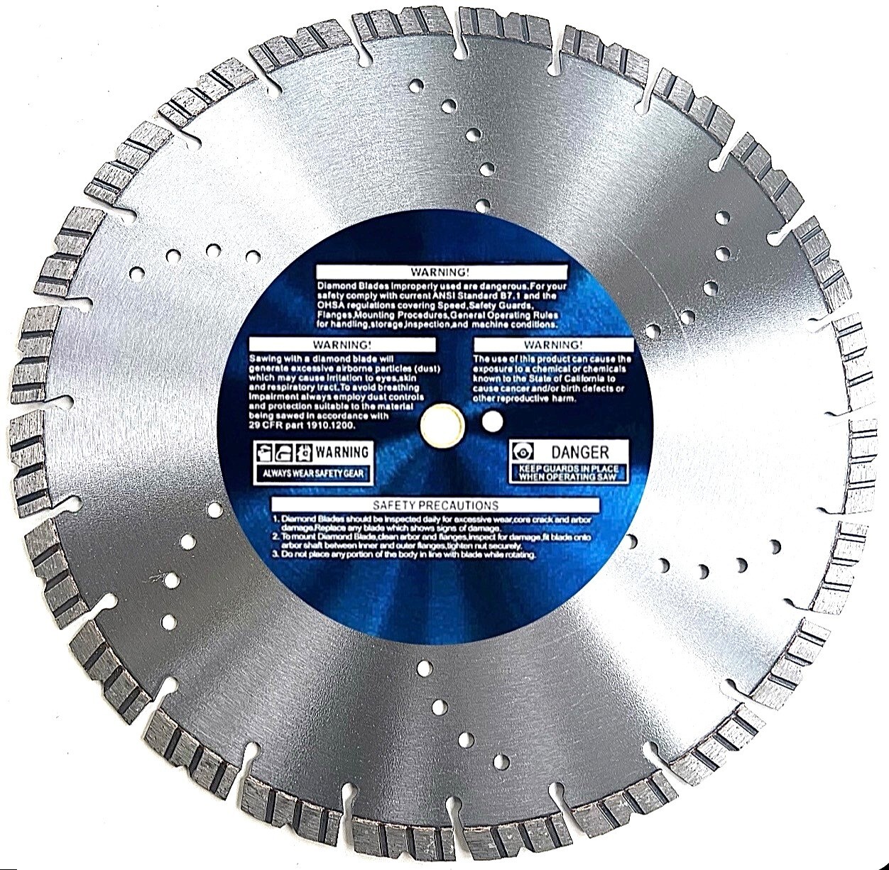 14″ Laser Welded Diamond Blade for Walk Behind Saw 13-30 hp concrete, asphalt