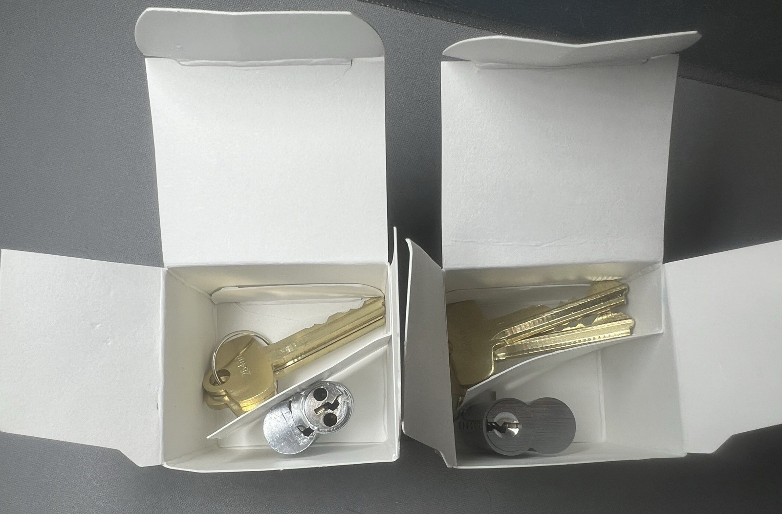 2 Pack Kaba Ilco 6-Pin Interchangeable Core Master Key System 44 Satin Chrome