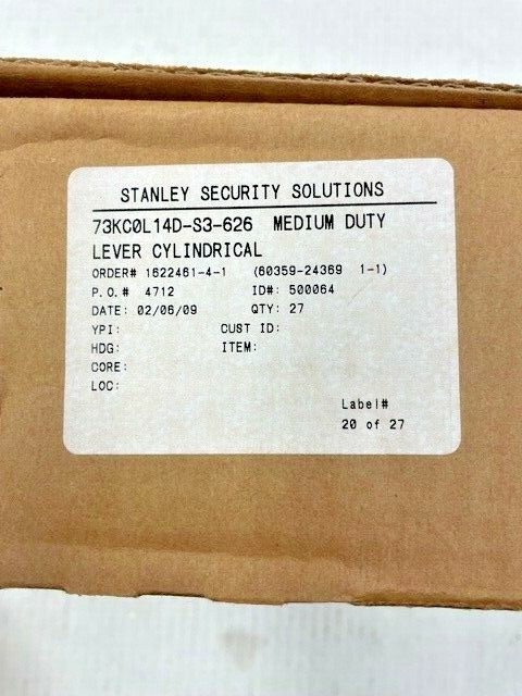 BEST STANLEY SOLUTIONS 73KC 0L 14D S3 626 PRIVACY GRADE 2 LEVER