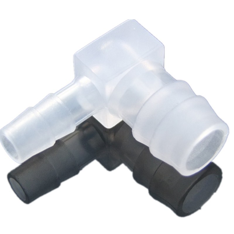 90° Elbow Hose Joiner Barbed Splicer PP Plastic Pipe Fitting 2-Way OD 3.2mm-20mm