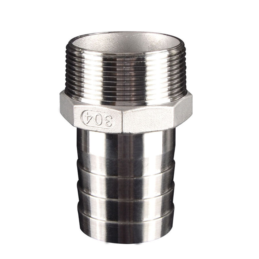 BSP 1/8″ to 4″ Male Thread x Hose Tail End Connector Fitting for Air,Water,Fuel