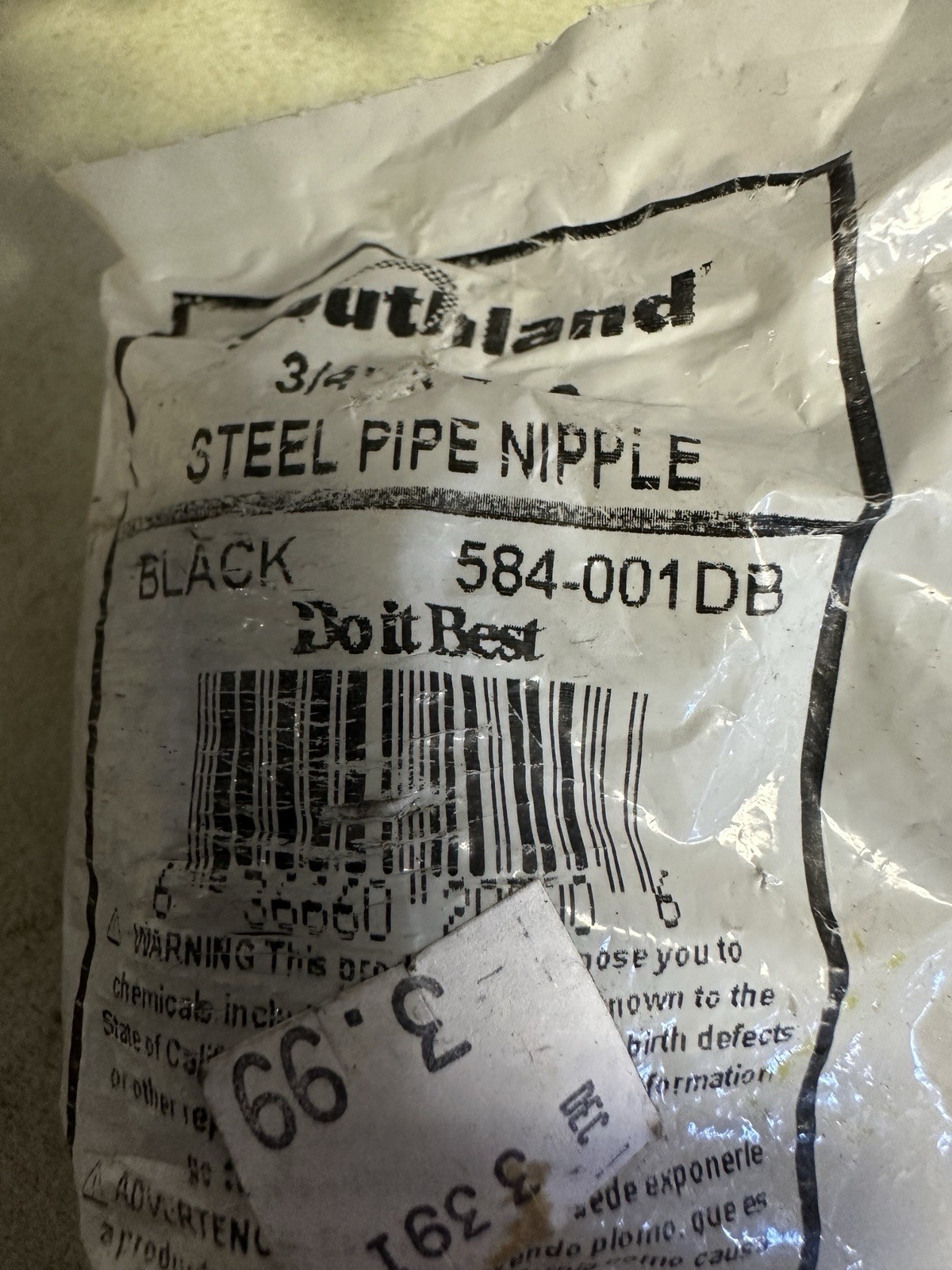 Southland 3/4 In CLS Steel Pipe Nipple Lot Of 16 584-001db new free shipping